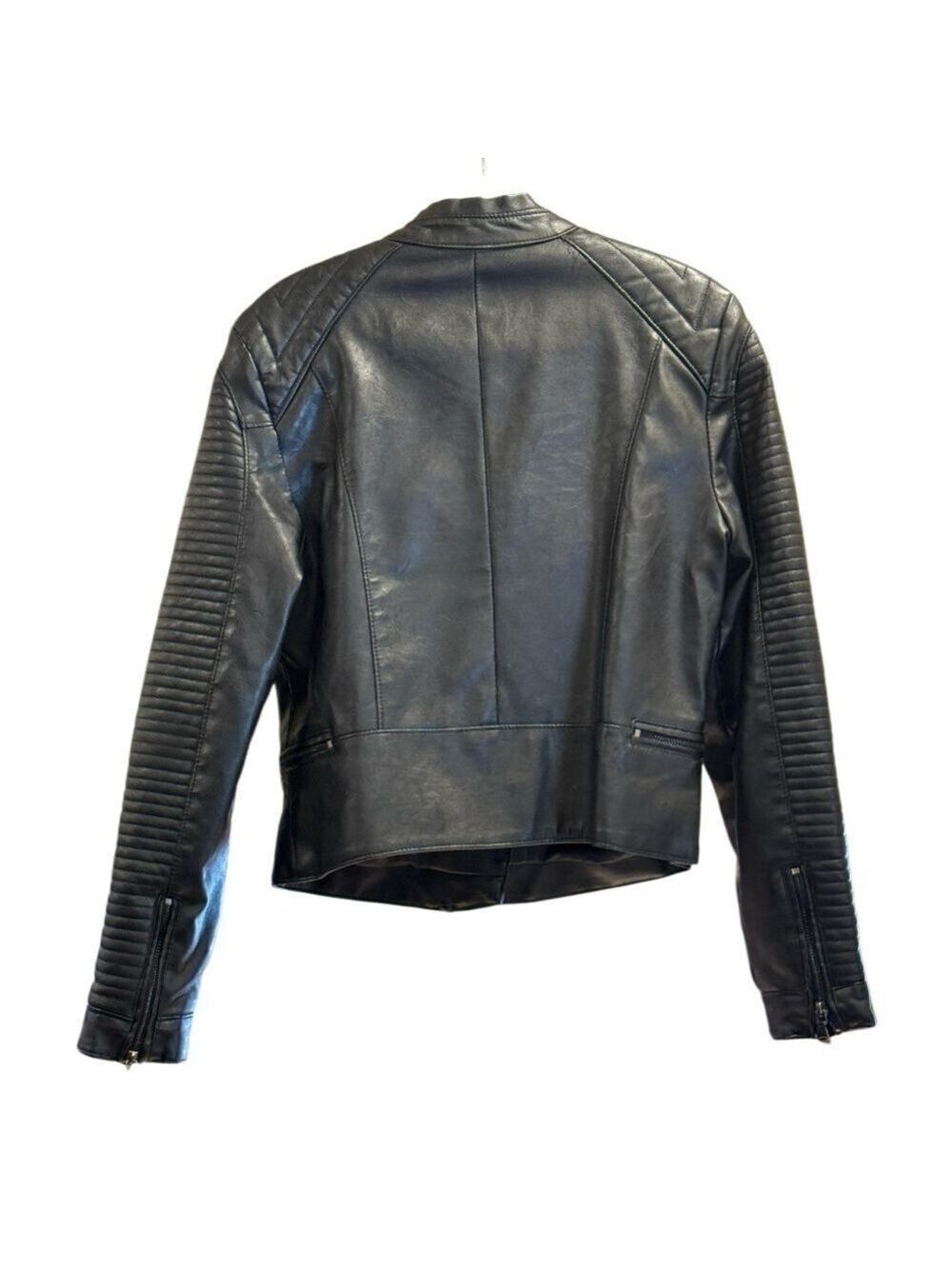 Philomena Petti New York Faux Leather Motorcycle Jacket Large - Picture 2 of 7